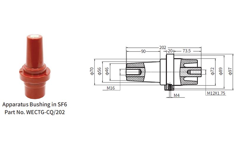 Conector de codo (enchufe) de 250A